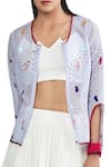 Limerick by Abirr N' Nanki_Purple Hand Embroidered Jacket_Online_at_Aza_Fashions