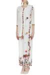 Sonam Luthria_White Chanderi Embroidered Beads Hand Kurta With Pants And Dupatta  _Online_at_Aza_Fashions