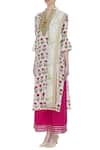 Kunwaraniritu_White Cotton Embroidered Beads Round Block Printed Kurta Set  _Online_at_Aza_Fashions