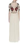 Shop_Huemn_White Embroidery Flared Gown  _at_Aza_Fashions