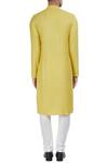 Shop_Chatenya Mittal_Yellow Cotton Pastel Kurta With Churidar _at_Aza_Fashions