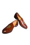 Buy_Artimen_Brown Pure Leather Leather Embroidered Formal Shoes_at_Aza_Fashions
