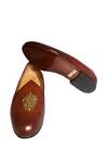 Artimen_Brown Pure Leather Leather Embroidered Formal Shoes_Online_at_Aza_Fashions