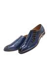 Buy_Artimen_Blue Handcrafted Leather Deconstructed Shoes_at_Aza_Fashions