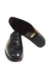 Artimen_Black Handcrafted Leather Brogue Shoes _Online_at_Aza_Fashions
