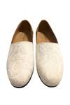Shop_Artimen_White Handcrafted Leather Woven Espadrilles_at_Aza_Fashions