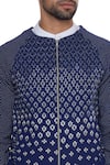Shop_Dev R Nil_Blue Cotton Embroidered Jacket_Online_at_Aza_Fashions