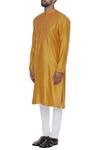 Buy Dev R Nil Yellow Silk Embroidery Classic Kurta Online at Aza Fashions Buy_Dev R Nil_Yellow Silk Embroidery Classic Kurta_Online_at_Aza_Fashions