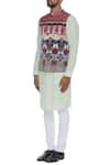 Buy_Dev R Nil_Multi Color Cotton Satin Printed Bundi_Online_at_Aza_Fashions