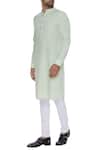 Buy_Dev R Nil_Green Cotton Classic Kurta _at_Aza_Fashions