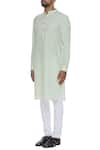 Buy_Dev R Nil_Green Cotton Classic Kurta _Online_at_Aza_Fashions