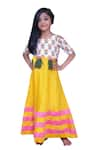 Buy_Kirti Agarwal - Pret N Couture_White Cotton Chanderi Printed Kurta _at_Aza_Fashions