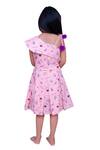 Shop_Kirti Agarwal - Pret N Couture_Peach Pleated Flare Printed Dress For Girls_at_Aza_Fashions