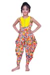 Buy Kirti Agarwal - Pret N Couture Yellow Cotton Printed Jumpsuit With Button Placket at Aza Fashions Buy_Kirti Agarwal - Pret N Couture_Yellow Cotton Printed Jumpsuit With Button Placket _at_Aza_Fashions