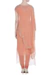 Shop Kavita Bhartia Peach Chiffon Bardot Embellished Kurta Set at Aza Fashions Shop_Kavita Bhartia_Peach Chiffon Bardot Embellished Kurta Set _at_Aza_Fashions