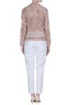 Shop_Kavita Bhartia_Pink Round Sheer Embroidered Jacket _at_Aza_Fashions