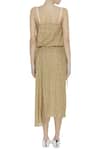 Shop_Urvashi Kaur_Beige Silk Bandeau Neck Embroidered Matka Maxi Dress _at_Aza_Fashions
