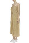 Buy_Urvashi Kaur_Beige Silk Bandeau Neck Embroidered Matka Maxi Dress _Online_at_Aza_Fashions