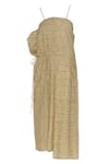 Shop_Urvashi Kaur_Beige Silk Bandeau Neck Embroidered Matka Maxi Dress _Online_at_Aza_Fashions