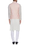 Shop_Nautanky_Pink Handwoven Cotton Nehru Jacket  _at_Aza_Fashions