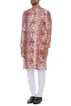 Buy_Nautanky_Multi Color Thai Silk Printed Rose Kurta With Churidar _Online_at_Aza_Fashions