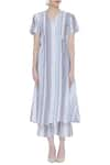 Shop_Itara_White Striped Tunic With Pants _Online_at_Aza_Fashions