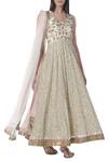 Buy_Bhumika Grover_Off White Round Embroidered Anarkali With Dupatta _at_Aza_Fashions