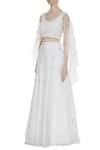 Buy_Arpan Vohra_Off White Organza Round Embroidered Lehenga Set _Online_at_Aza_Fashions