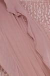 ARPAN VOHRA_Peach Georgette Bardot Pre-draped Lehenga Saree With Blouse _at_Aza_Fashions