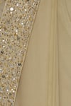 Arpan Vohra_Gold Tulle Round Embroidered Saree With Blouse _at_Aza_Fashions