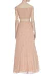 Shop_Arpan Vohra_Peach Organza Bardot Embellished Lehenga Set _at_Aza_Fashions