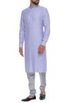 Buy_Bubber Couture_Purple Jacquard Kurta Set_at_Aza_Fashions