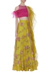 Pranay Baidya Yellow Raw Silk, Organza, Cotton Silk, Tafetta Cutdana, Beads Ruffle Lehenga Set Online at Aza Fashions Pranay Baidya_Yellow Raw Silk, Organza, Cotton Silk, Tafetta Cutdana, Beads Ruffle Lehenga Set _Online_at_Aza_Fashions