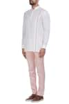 Buy_Mapxencars_White Linen Short Kurta  _Online_at_Aza_Fashions