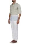 Buy_Mapxencars_Grey Color Block Cotton Shirt _Online_at_Aza_Fashions