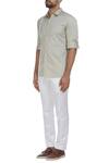 Buy_Mapxencars_Green Cotton Shirt _Online_at_Aza_Fashions