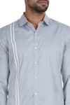 Mapxencars_Blue Cotton Shirt  _at_Aza_Fashions