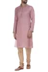 Buy_Mapxencars_Pink Silk Kurta Set  _at_Aza_Fashions