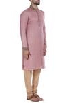 Mapxencars_Pink Silk Kurta Set  _Online_at_Aza_Fashions