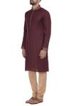 Buy Mapxencars Maroon Silk Kurta Set Online at Aza Fashions Buy_Mapxencars_Maroon Silk Kurta Set_Online_at_Aza_Fashions