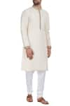 Buy_Mapxencars_White Silk Kurta Set  _at_Aza_Fashions