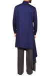 Shop_Amaare_Blue Wrap Asymmetric Hem Kurta With Pants_at_Aza_Fashions
