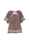 Buy_Chambray & Co._Beige Linen Embroidered Top_Online_at_Aza_Fashions