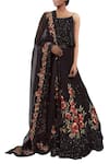 Buy_Nakul Sen_Black Embroidered Lehenga Set_at_Aza_Fashions