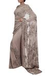 Nakul Sen Grey Sequin 3d Floral Embroidered Saree With Blouse Online at Aza Fashions Nakul Sen_Grey Sequin 3d Floral Embroidered Saree With Blouse_Online_at_Aza_Fashions