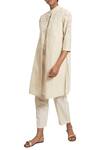 Nakul Sen_Off White Anchor Shoulder Embroidered Kurta Set_Online_at_Aza_Fashions