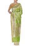 Sailesh Singhania_Green Handwoven Pure Mulberry Silk Saree_Online_at_Aza_Fashions