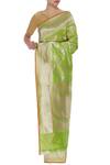 Buy_Sailesh Singhania_Green Handwoven Pure Mulberry Silk Saree_at_Aza_Fashions