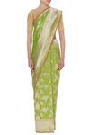 Buy_Sailesh Singhania_Green Handwoven Pure Mulberry Silk Saree_Online_at_Aza_Fashions