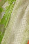 Shop_Sailesh Singhania_Green Handwoven Pure Mulberry Silk Saree_Online_at_Aza_Fashions